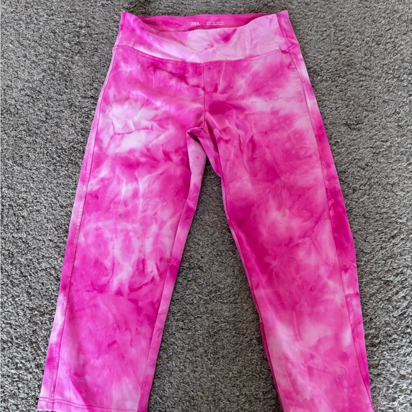 Zara Other - Zara Girls' Pink Tie-Dye Active Capri Leggings